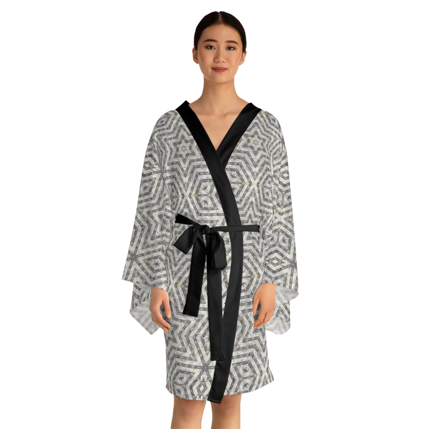 Long Sleeve Kimono Robe - P5 Kaleidoscopic No.19