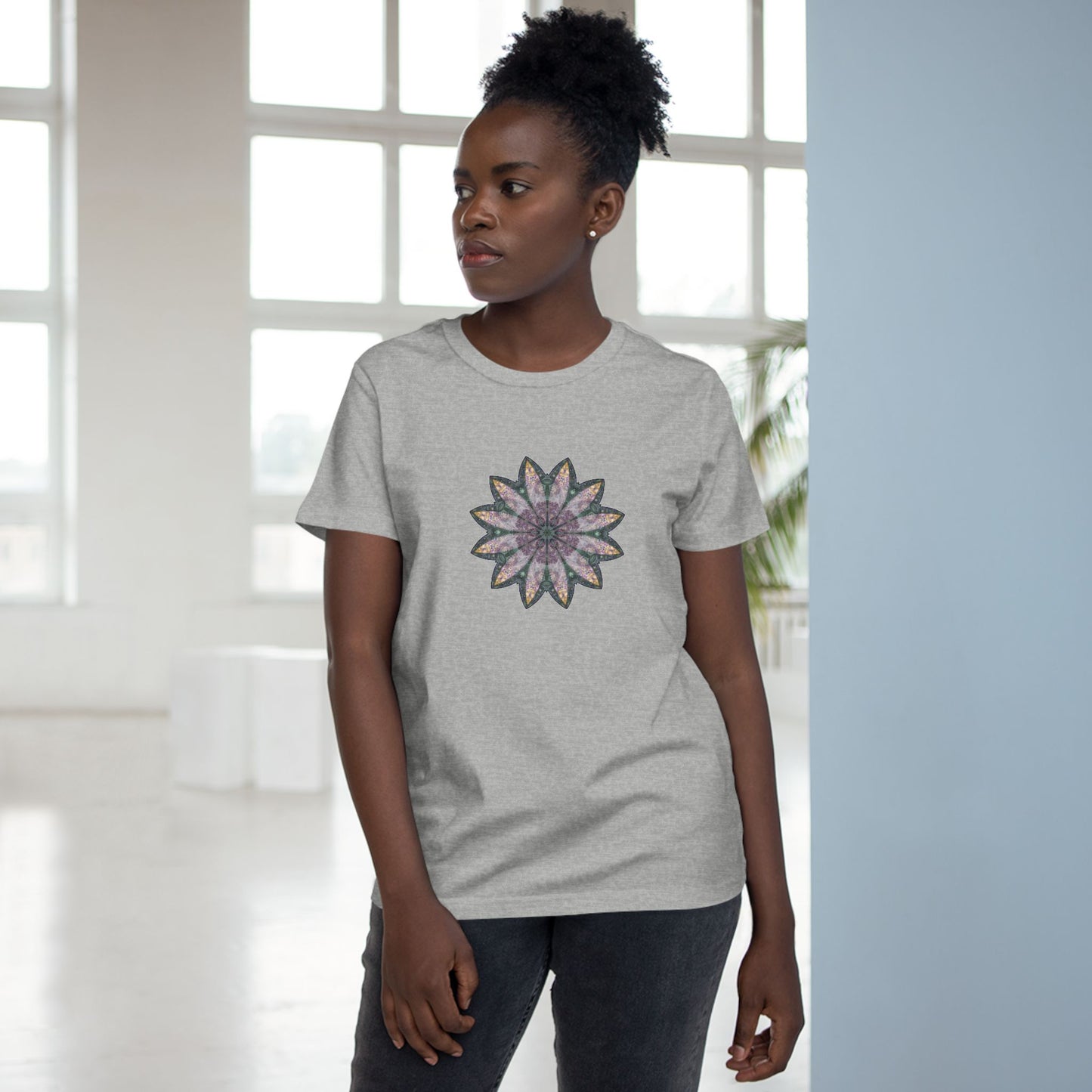 Women’s Maple Tee - Love Light Mandalas No.21