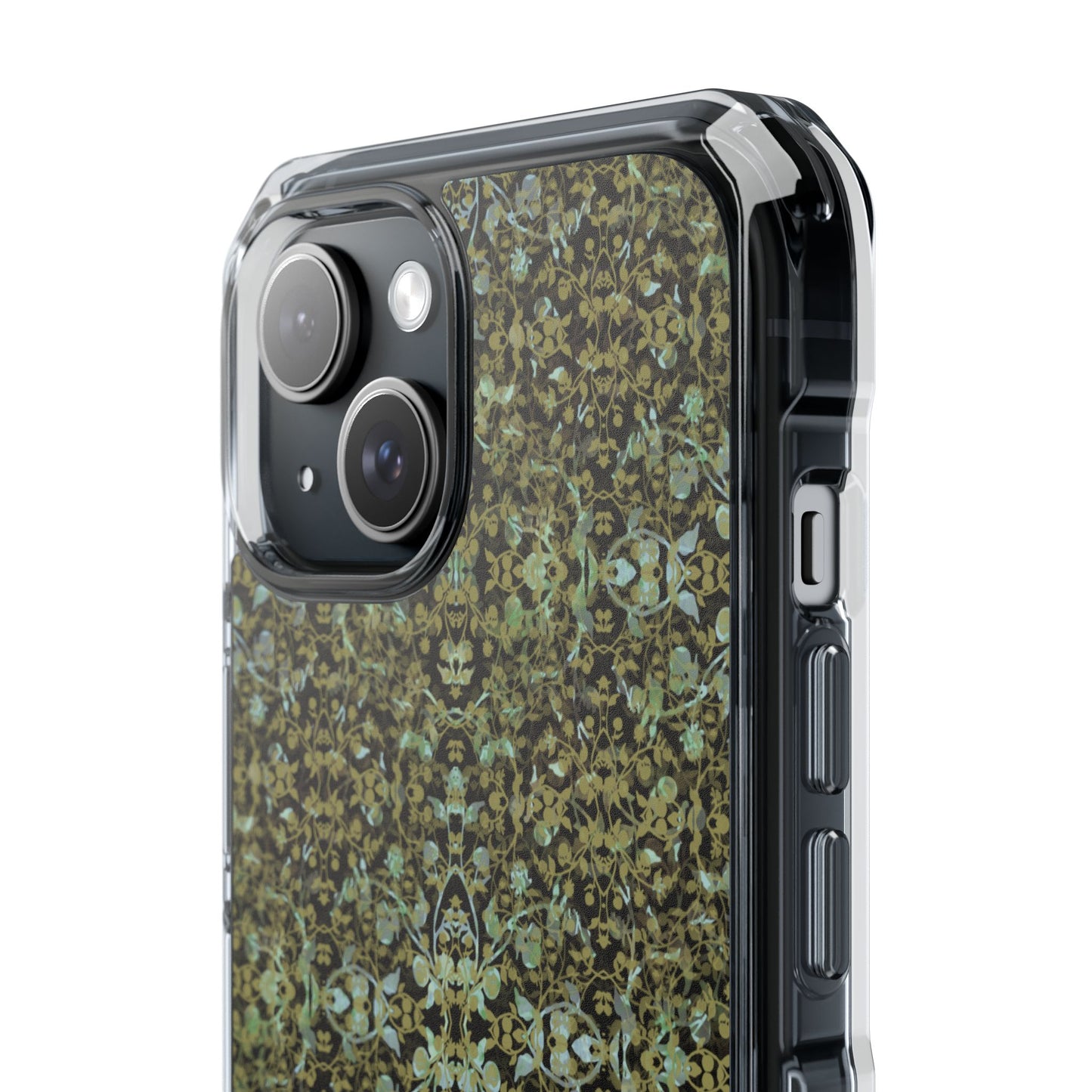 iPhone 15 Magnetic Clear Impact Case - Hidden Weave Series No.4