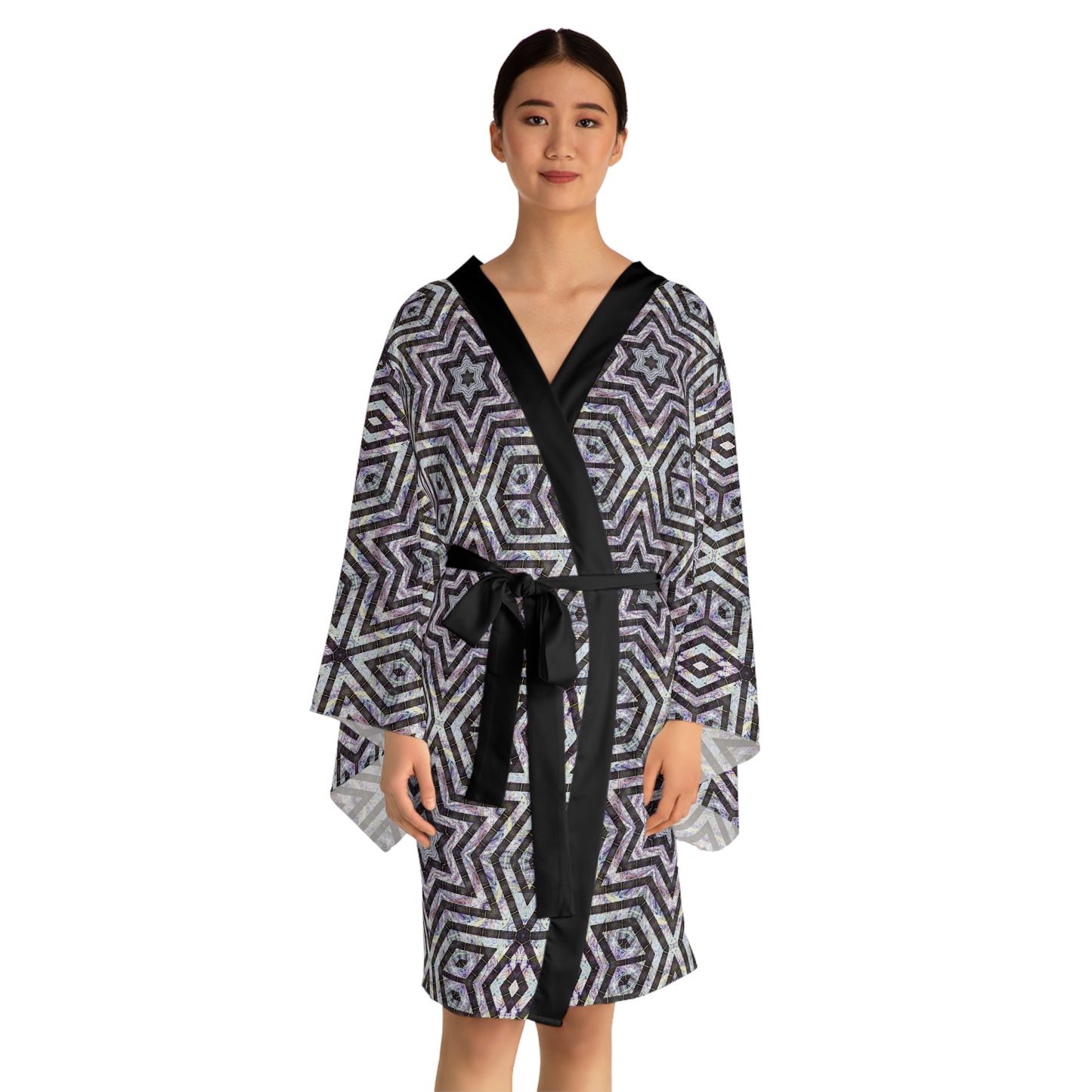 Long Sleeve Kimono Robe - P5 Kaleidoscopic No.20