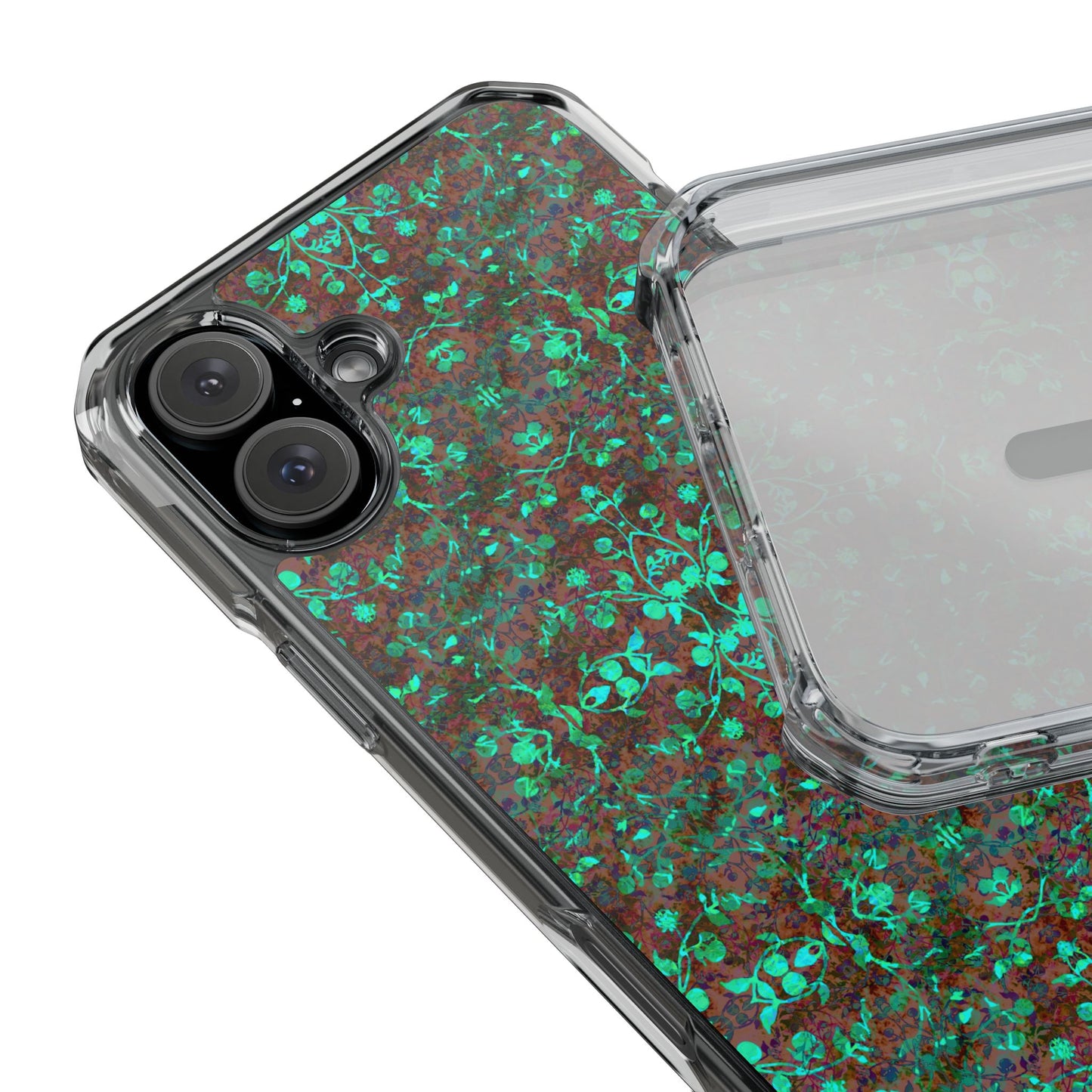 iPhone 16 Magnetic Clear Impact Case - Hidden Weave Series No.29