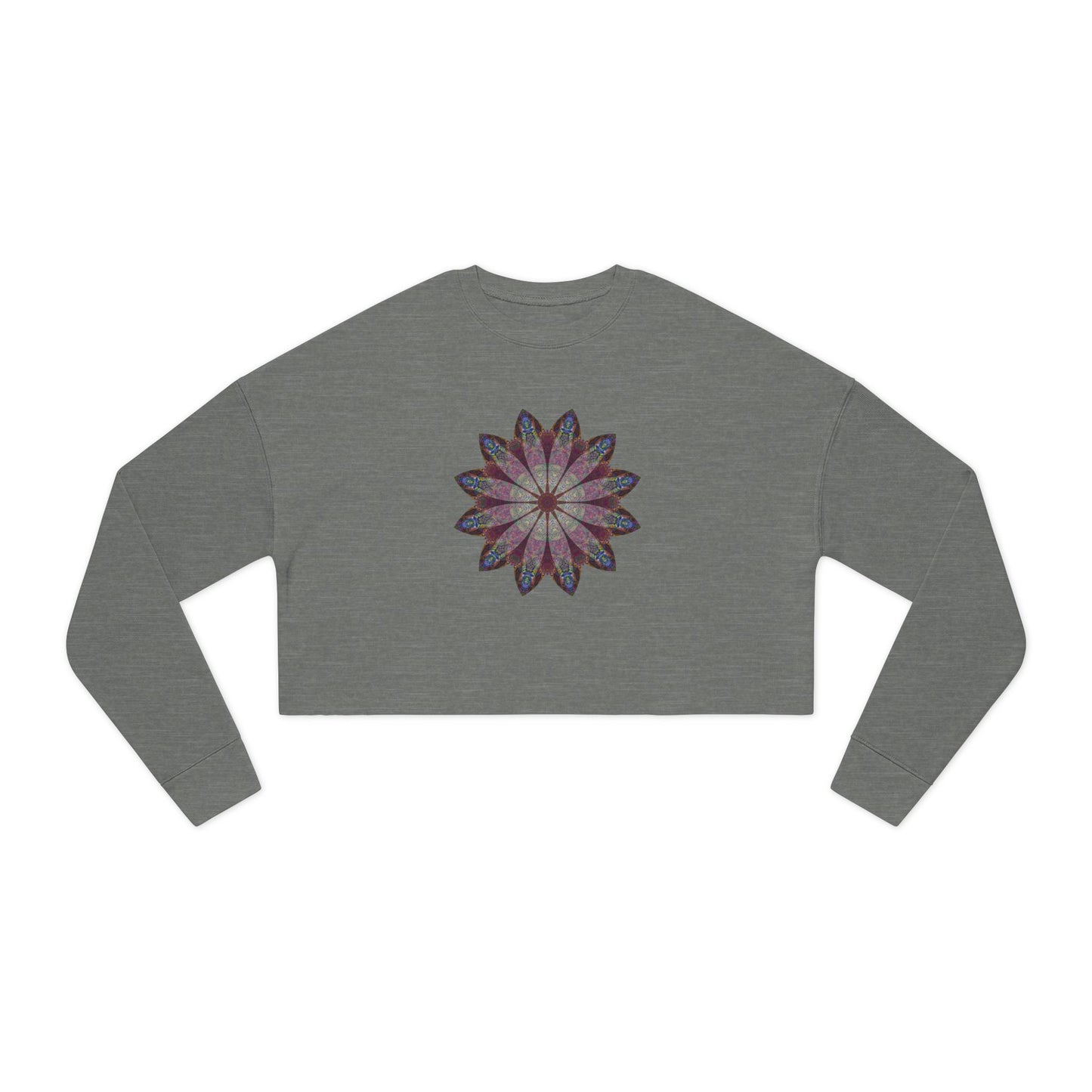 Women's Cropped Sweatshirt - Love Light Mandalas No.9