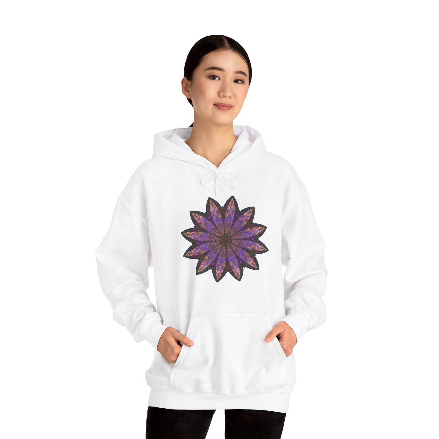 Unisex Heavy Blend™ Hooded Sweatshirt - Love Light Mandalas No.23