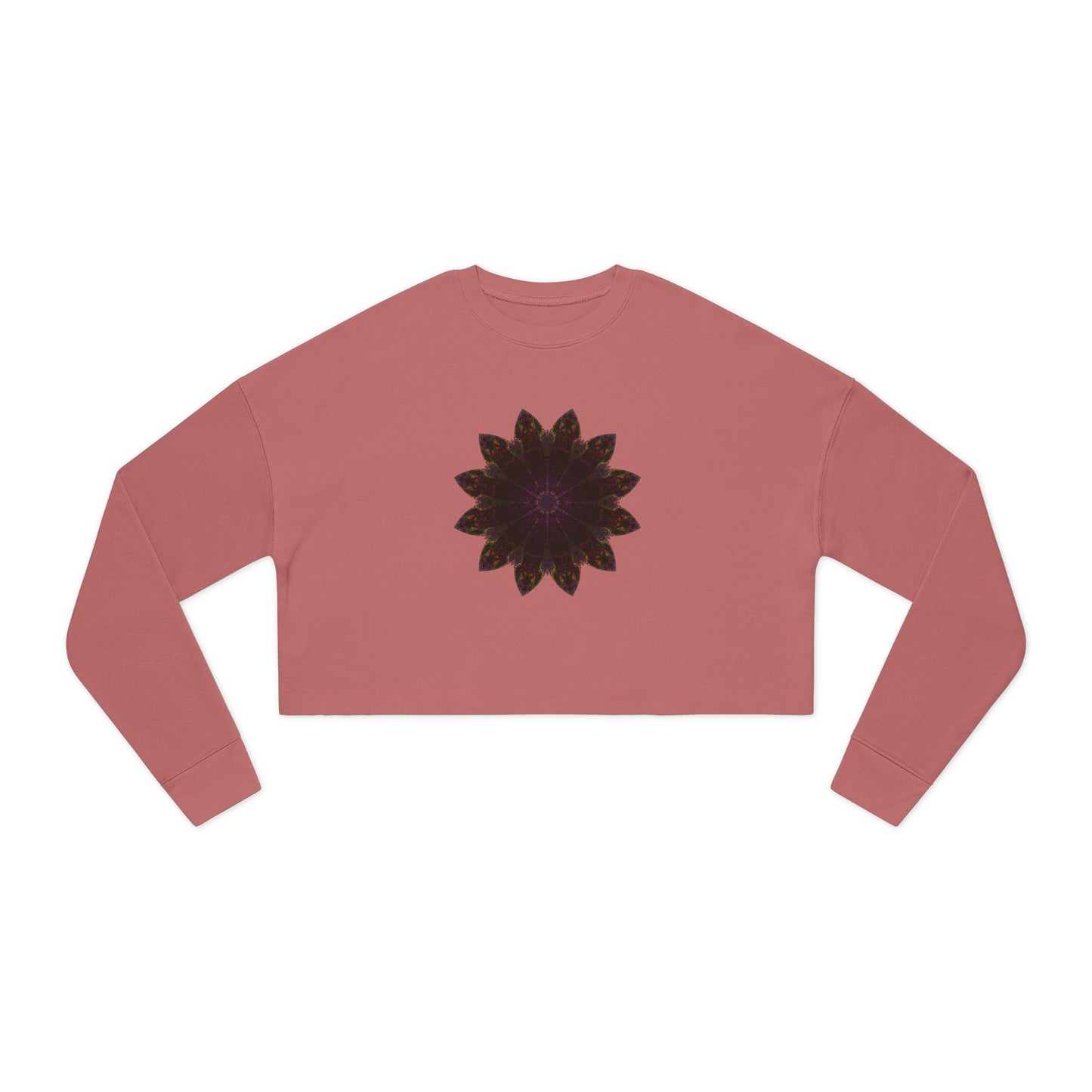 Women's Cropped Sweatshirt - Love Light Mandalas No.12