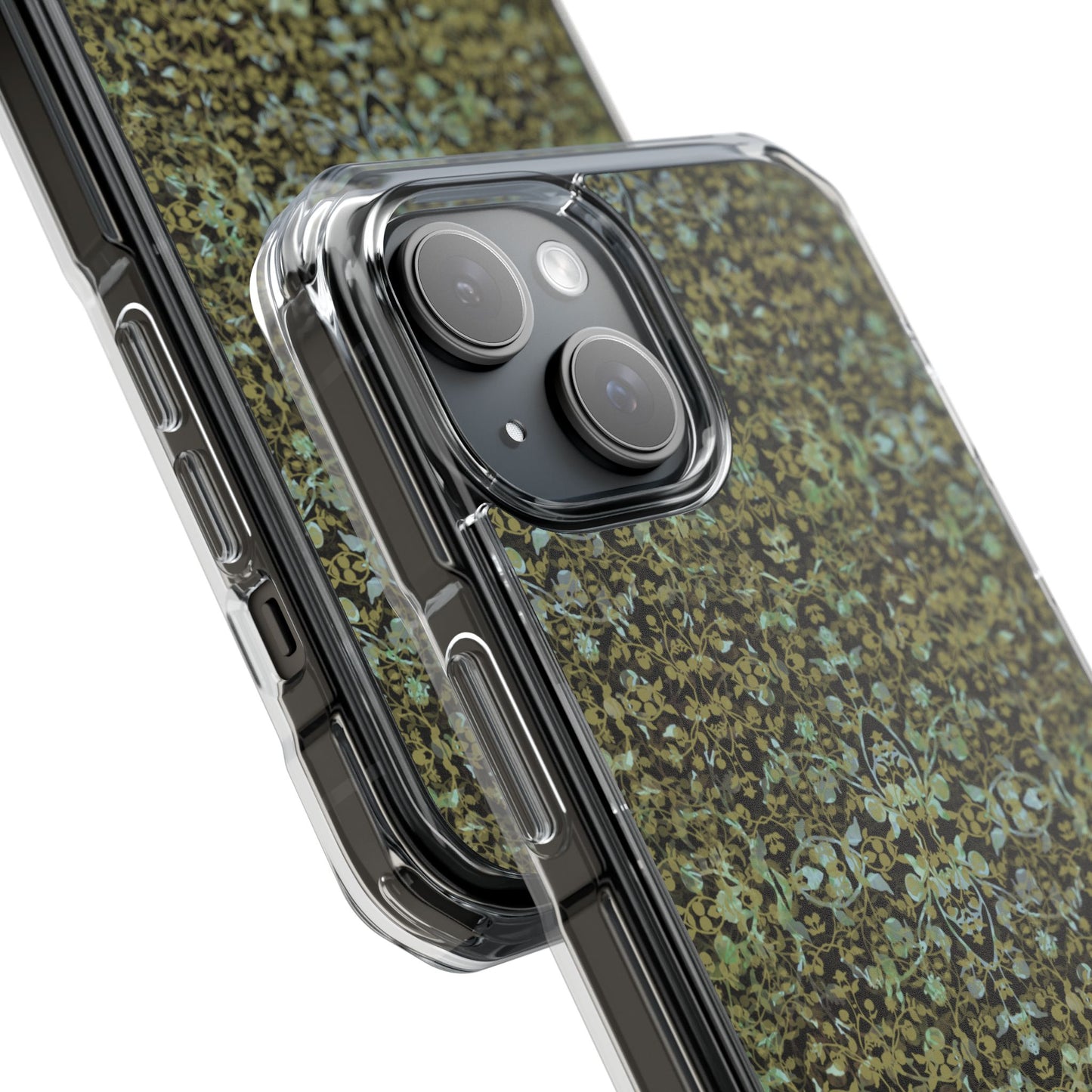 iPhone 15 Magnetic Clear Impact Case - Hidden Weave Series No.4