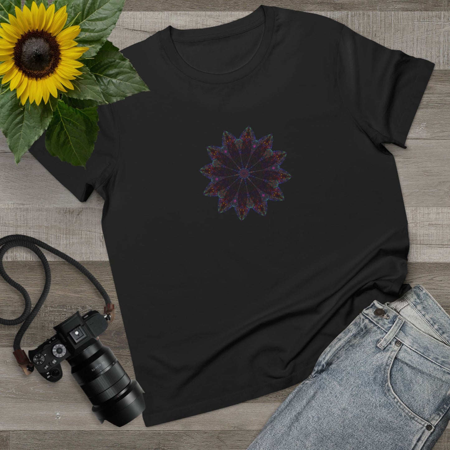 Women’s Maple Tee - Love Light Mandalas No.25