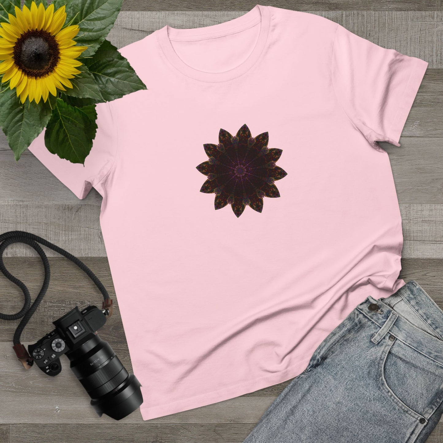 Women’s Maple Tee - Love Light Mandalas No.12