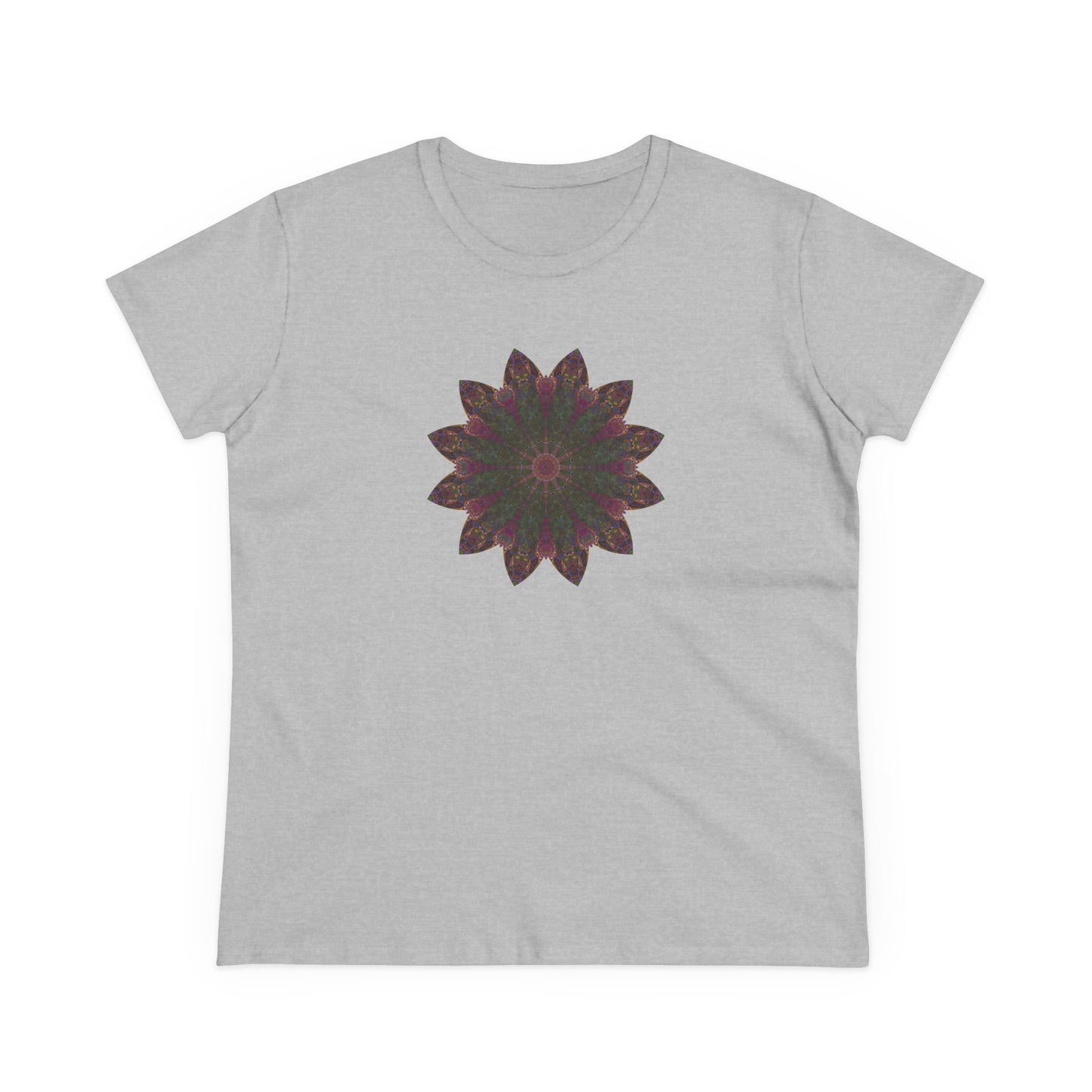 Women's Midweight Cotton Tee - Love Light Mandalas No.7