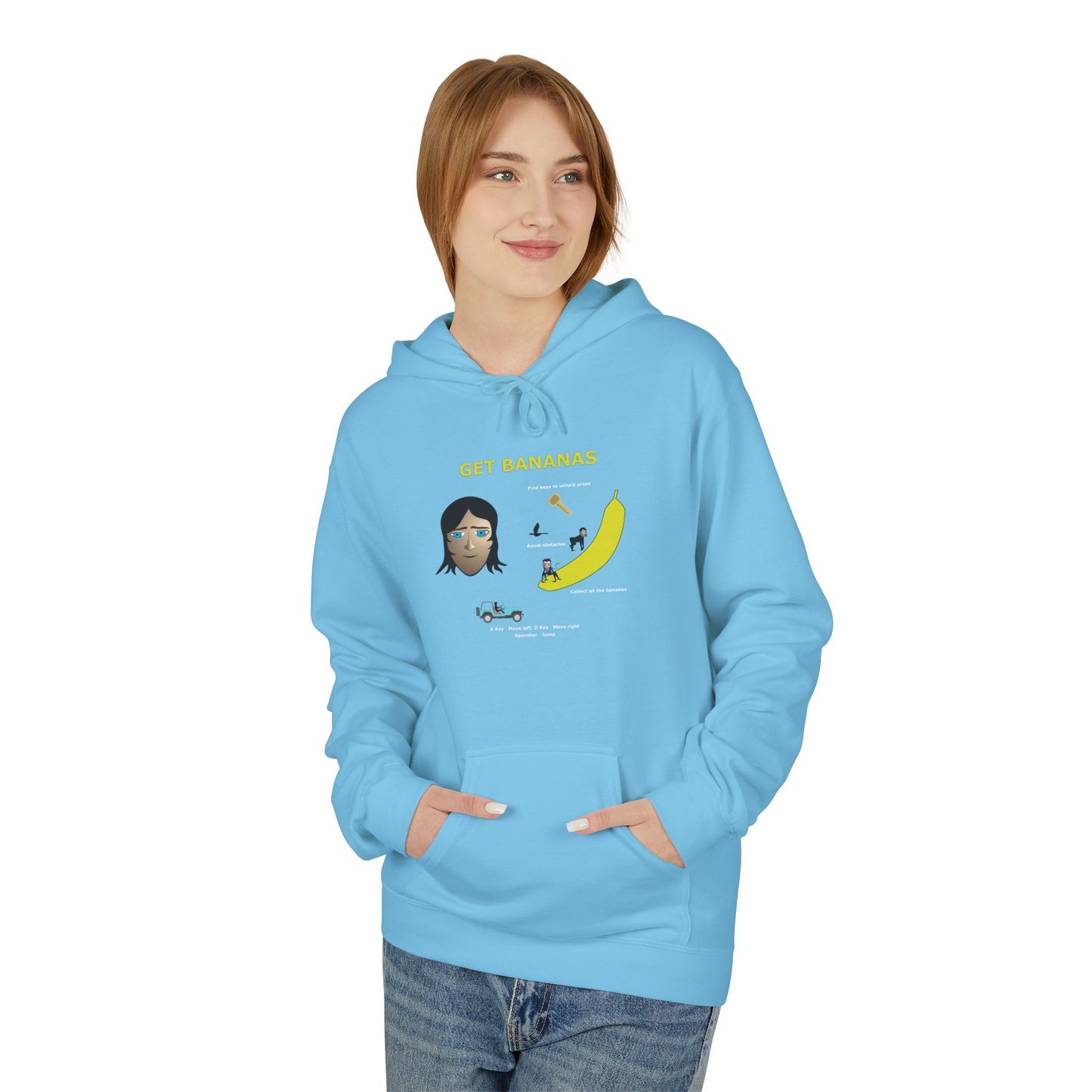 Unisex Midweight Softstyle Fleece Hoodie - Get Bananas