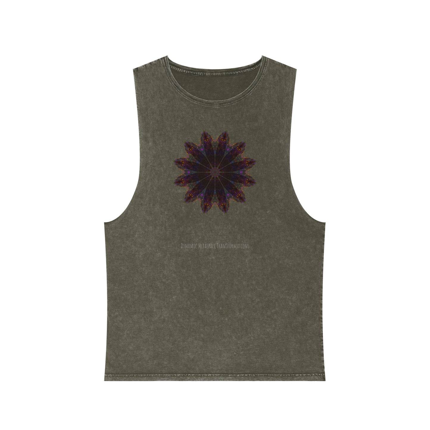 Unisex Stonewash Tank Top - Love Light Mandalas No.10