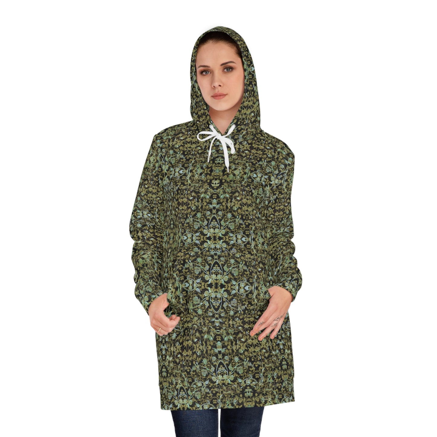 Women's Hoodie Dress - Hidden Weave No.4