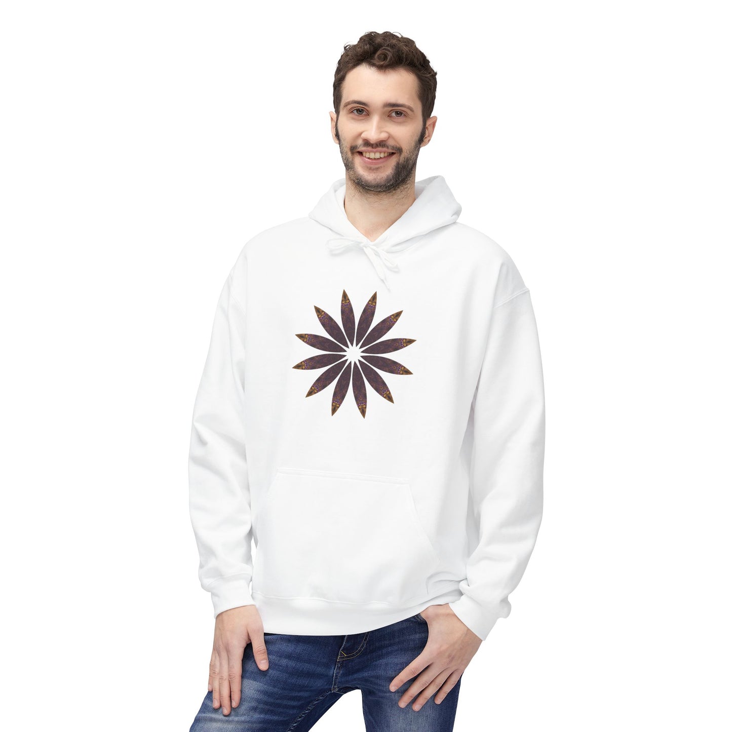 Unisex Midweight Softstyle Fleece Hoodie - Love Light Mandalas No.2