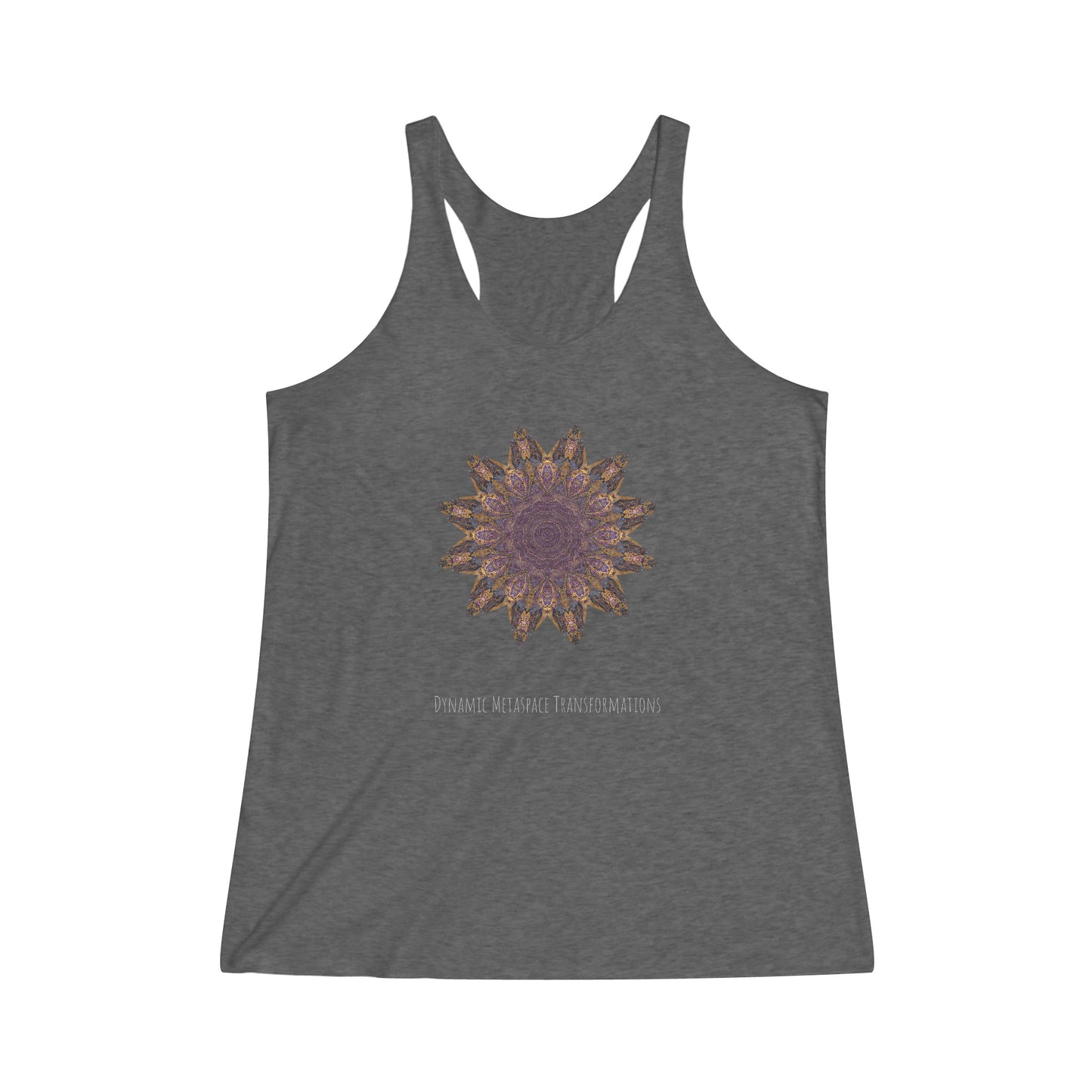 Women's Tri-Blend Racerback Tank - Love Light Mandalas No.1