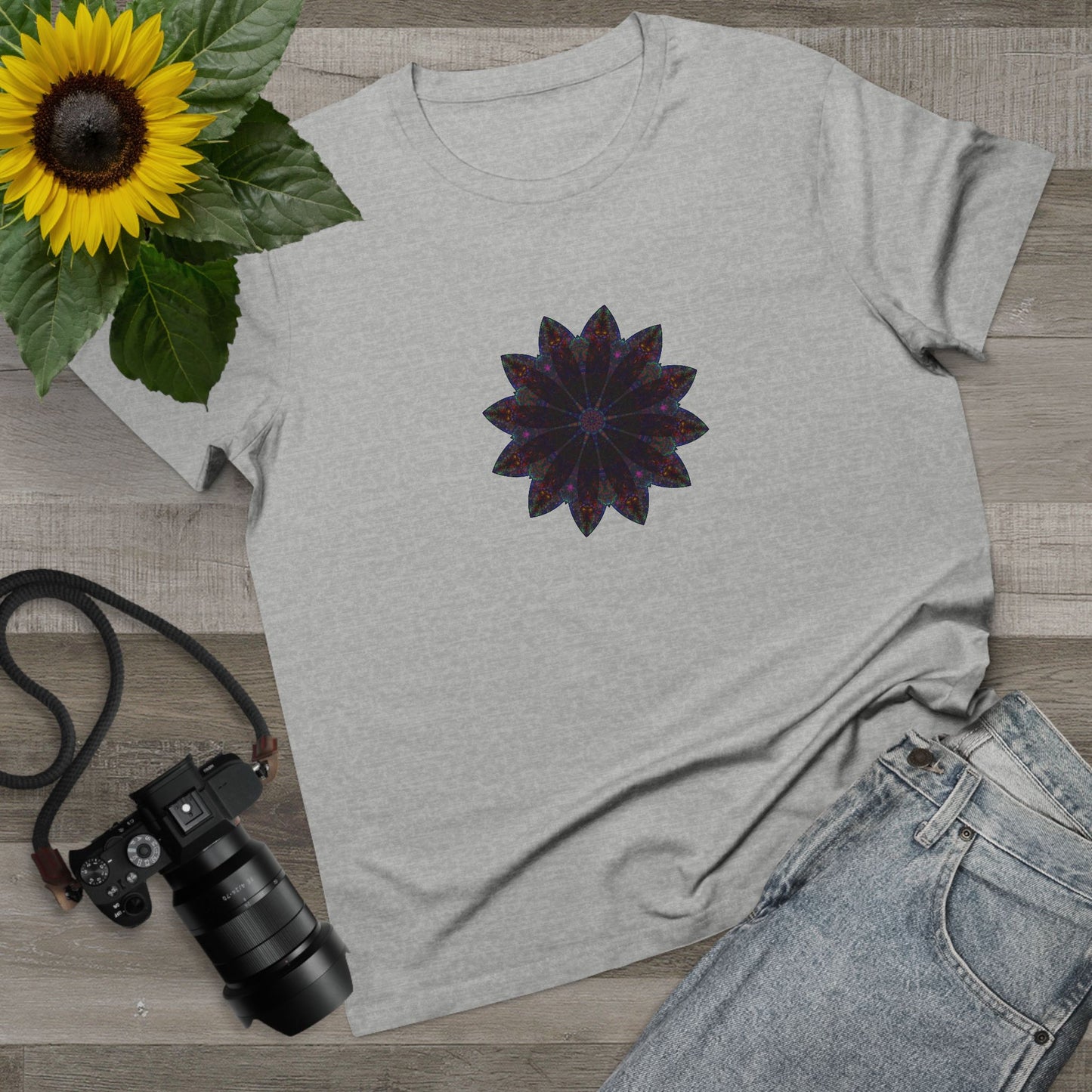 Women’s Maple Tee - Love Light Mandalas No.25
