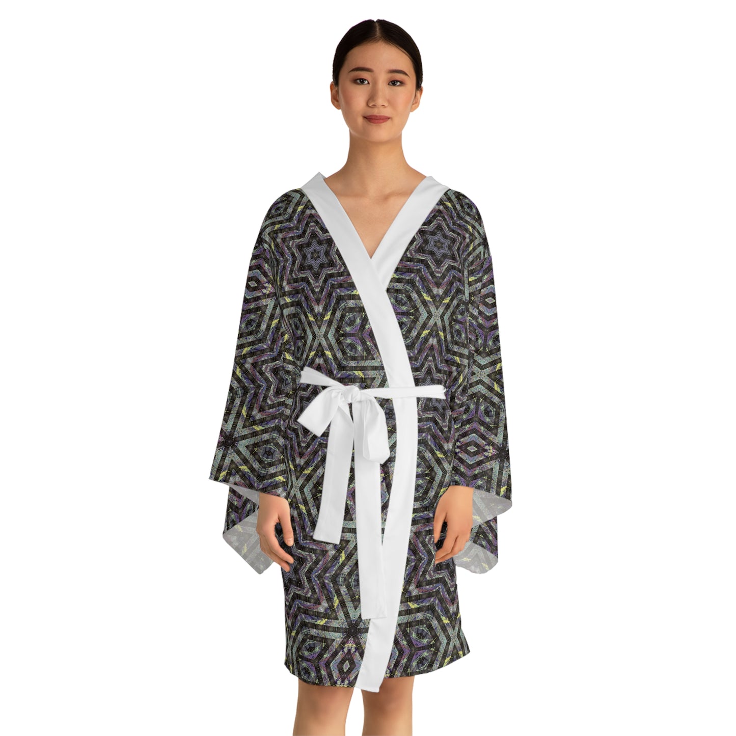 Long Sleeve Kimono Robe - P5 Kaleidoscopic No.1