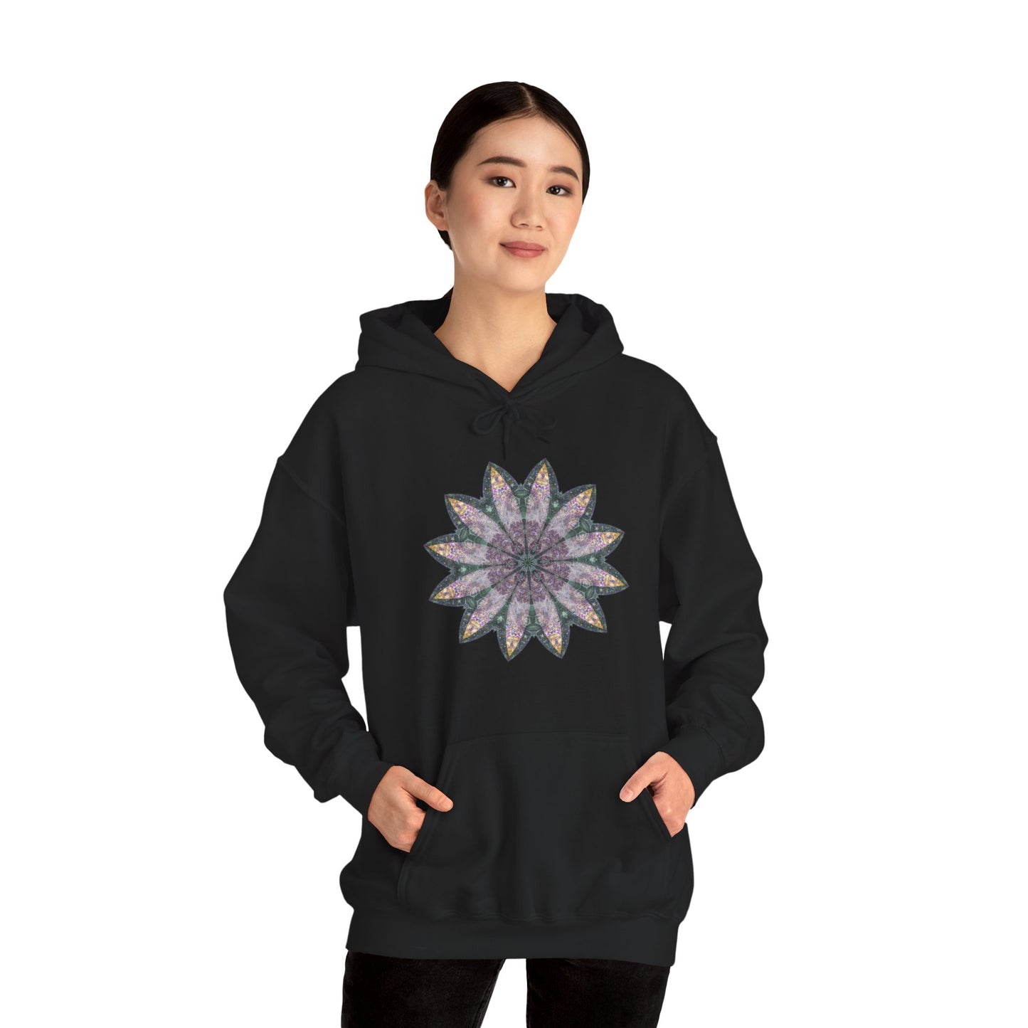 Unisex Heavy Blend™ Hooded Sweatshirt - Love Light Mandalas No.21