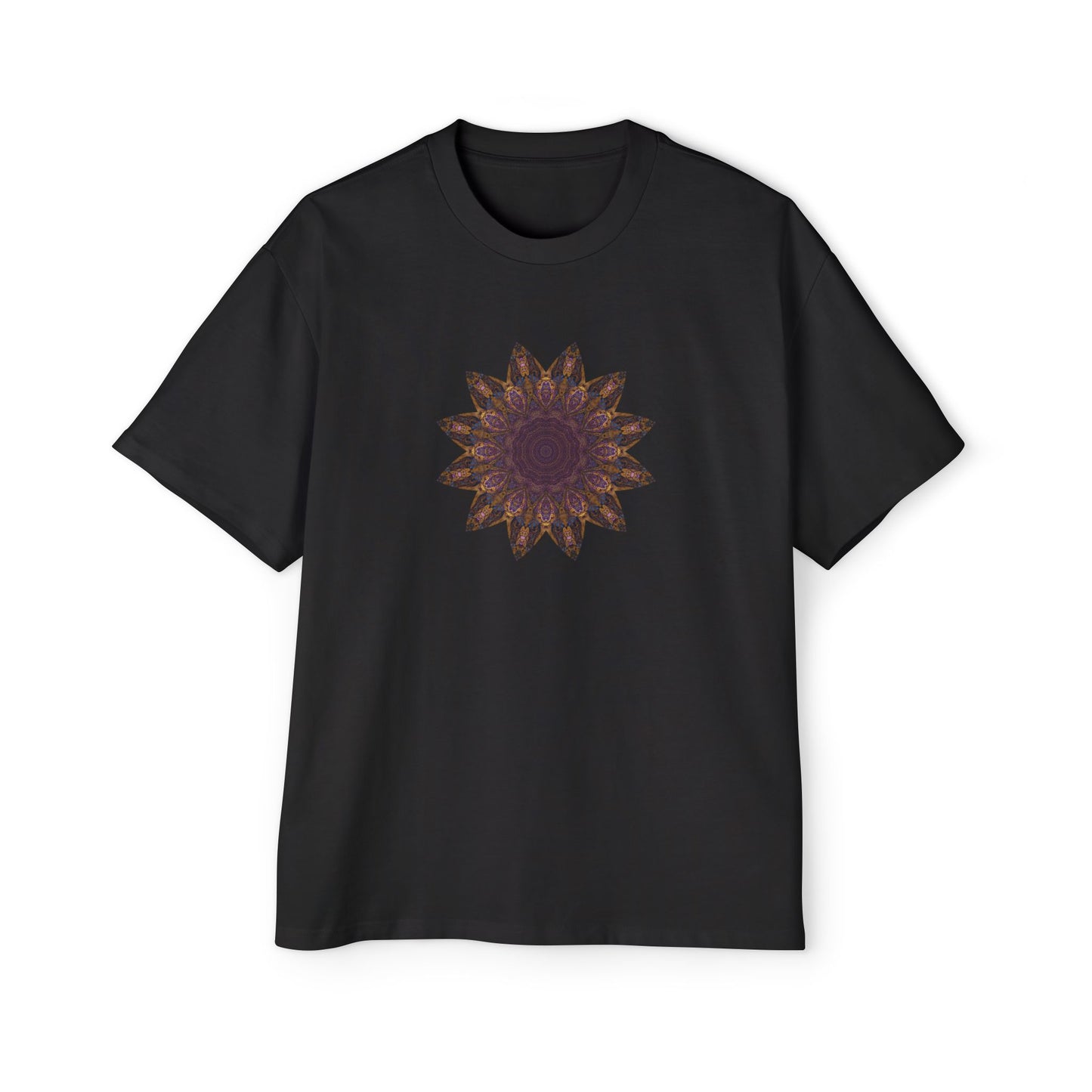 Men's Heavy Oversized Tee - Love Light Mandalas No.1