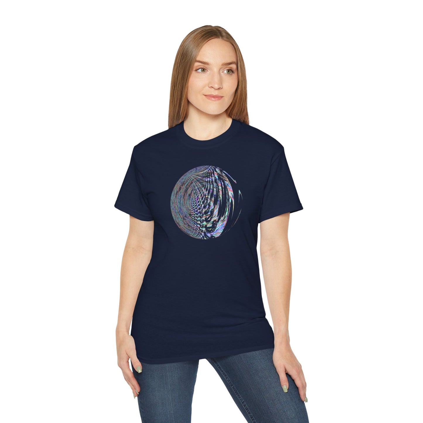 Unisex Ultra Cotton Tee - Fractal Moon No.2