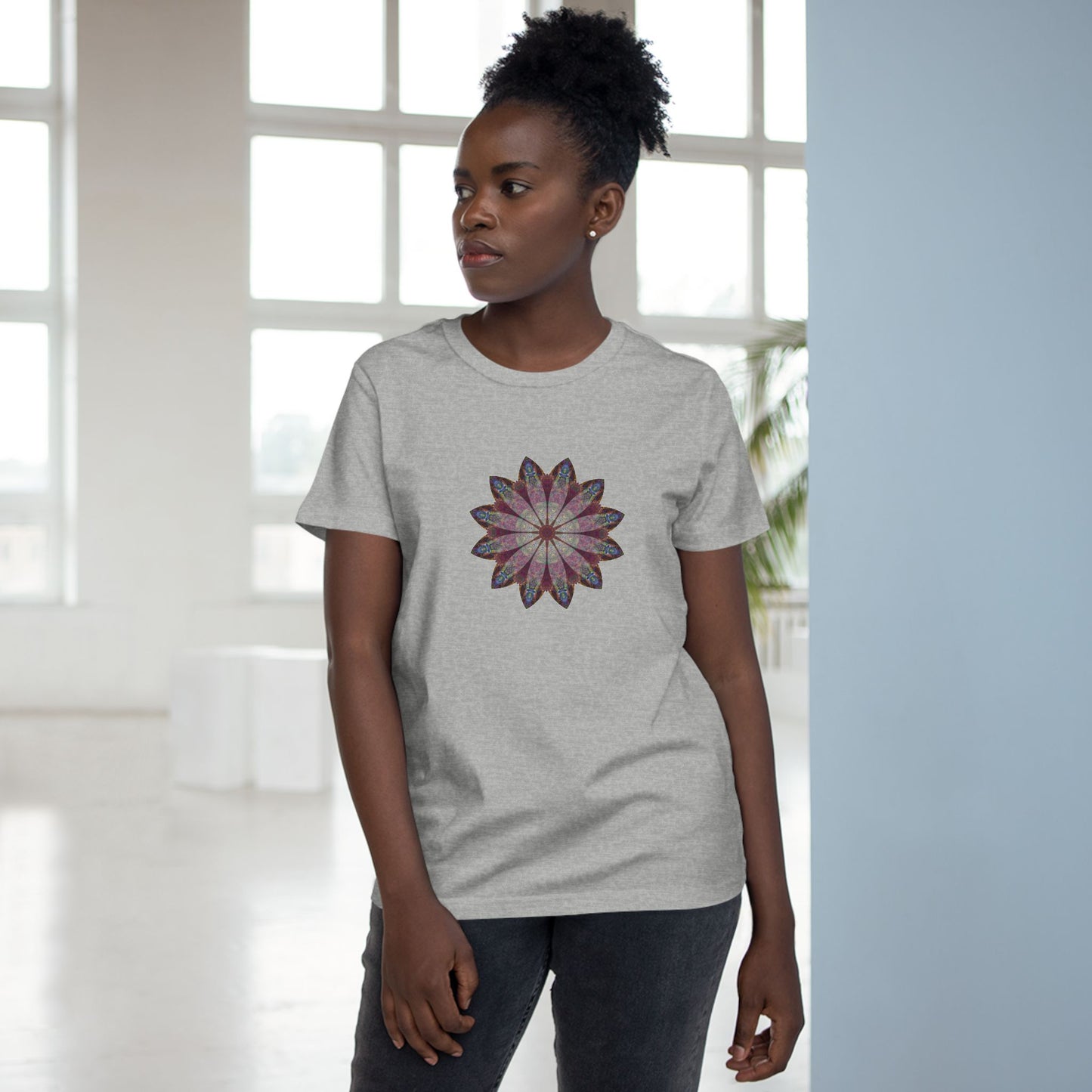 Women’s Maple Tee - Love Light Mandalas No.9