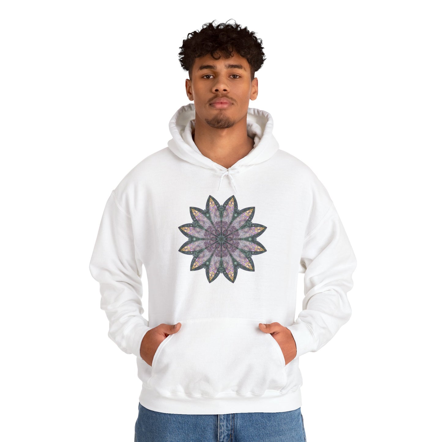 Unisex Heavy Blend™ Hooded Sweatshirt - Love Light Mandalas No.21