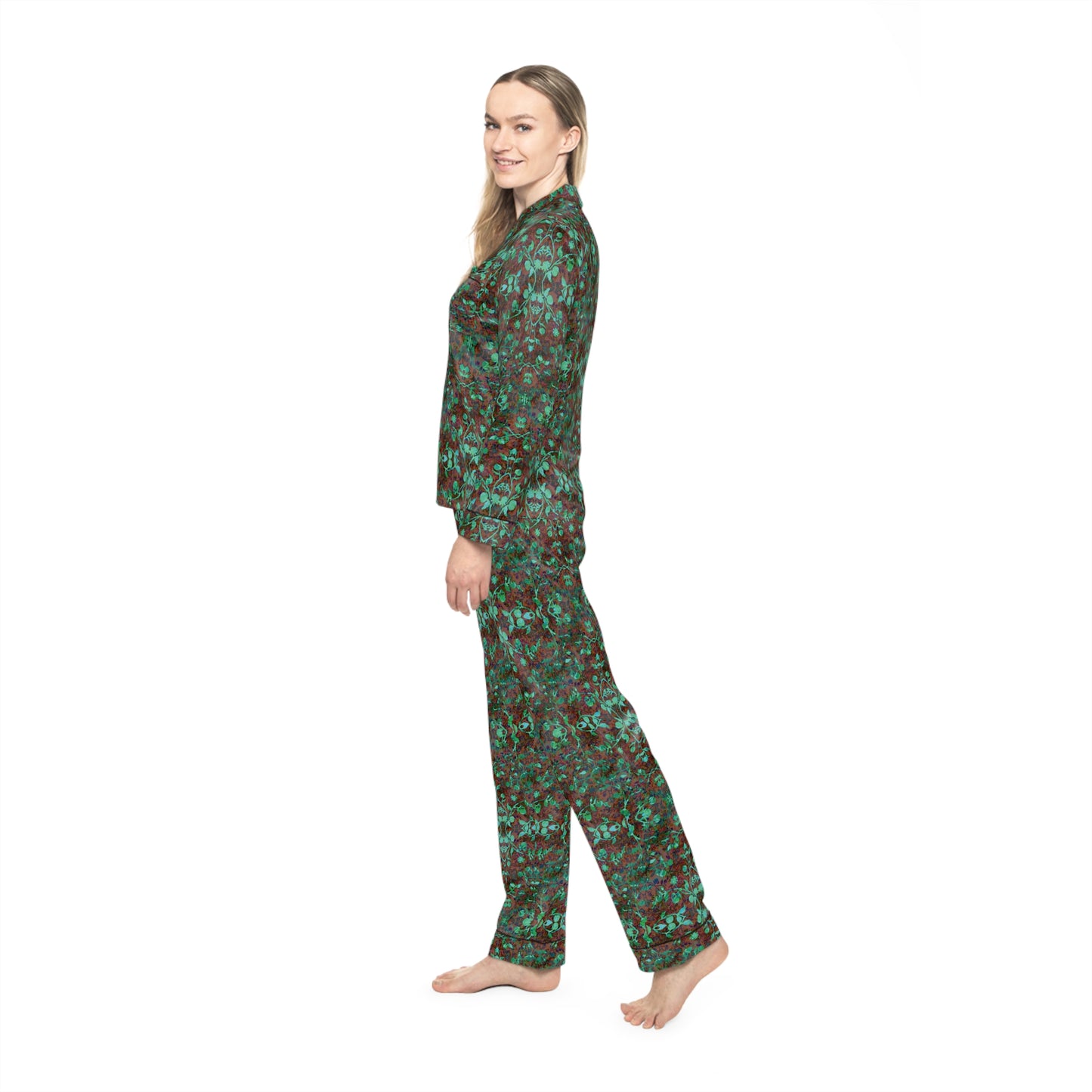 Women's Satin Pajamas - Hidden Weave No.29