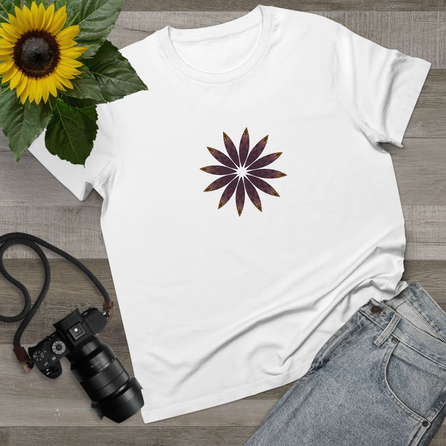 Women’s Maple Tee - Love Light Mandalas No.2