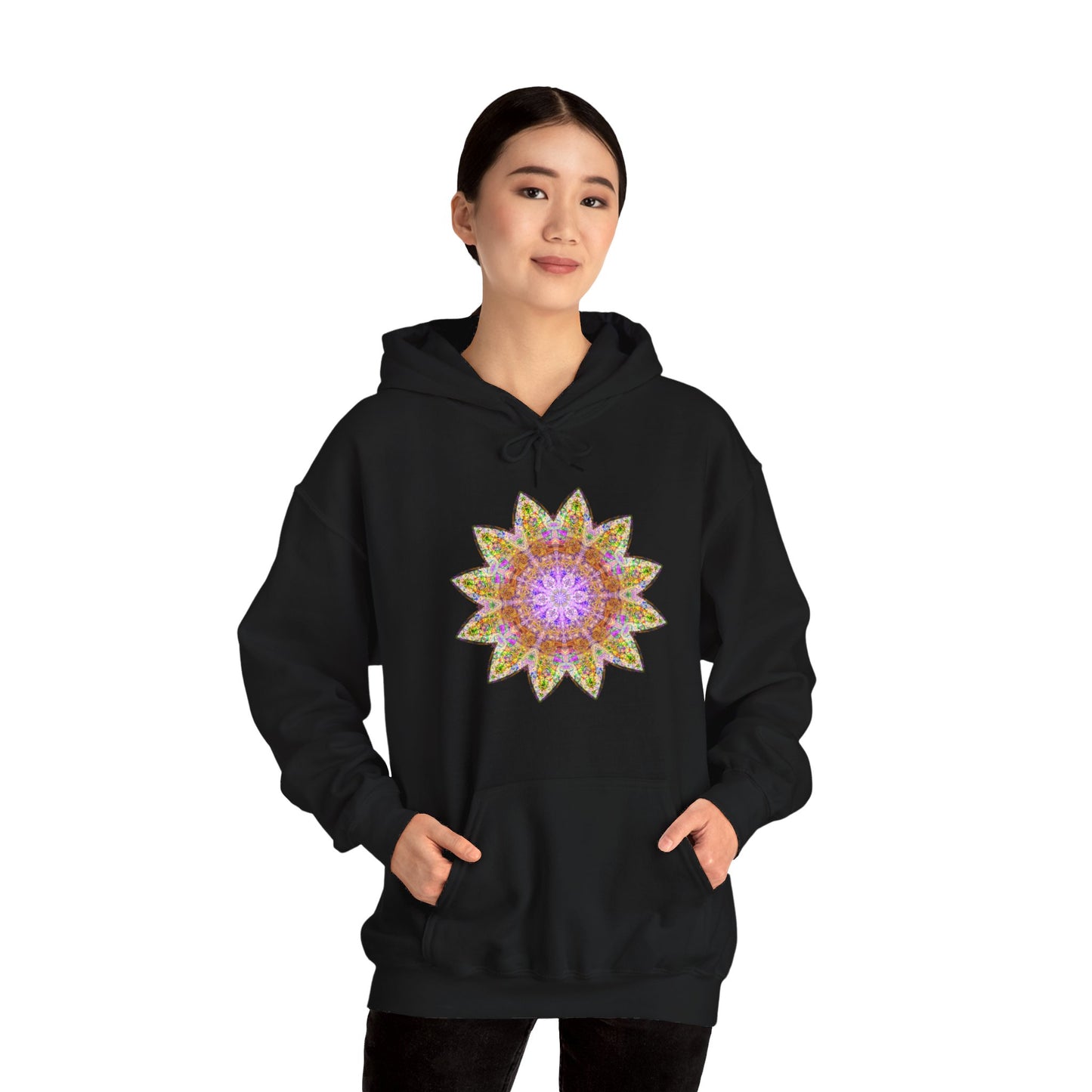 Unisex Heavy Blend™ Hooded Sweatshirt - Love Light Mandalas No.14