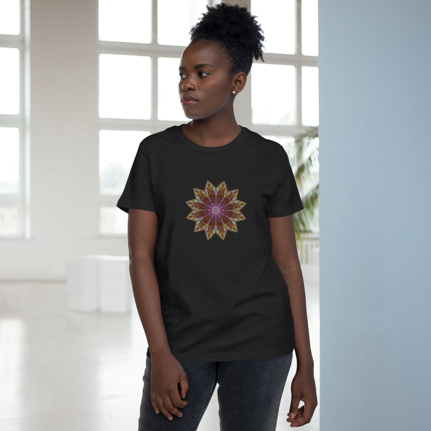 Women’s Maple Tee - Love Light Mandalas No.13