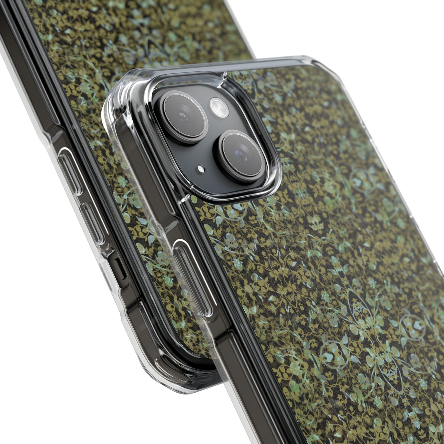 iPhone 15 Magnetic Clear Impact Case - Hidden Weave Series No.4