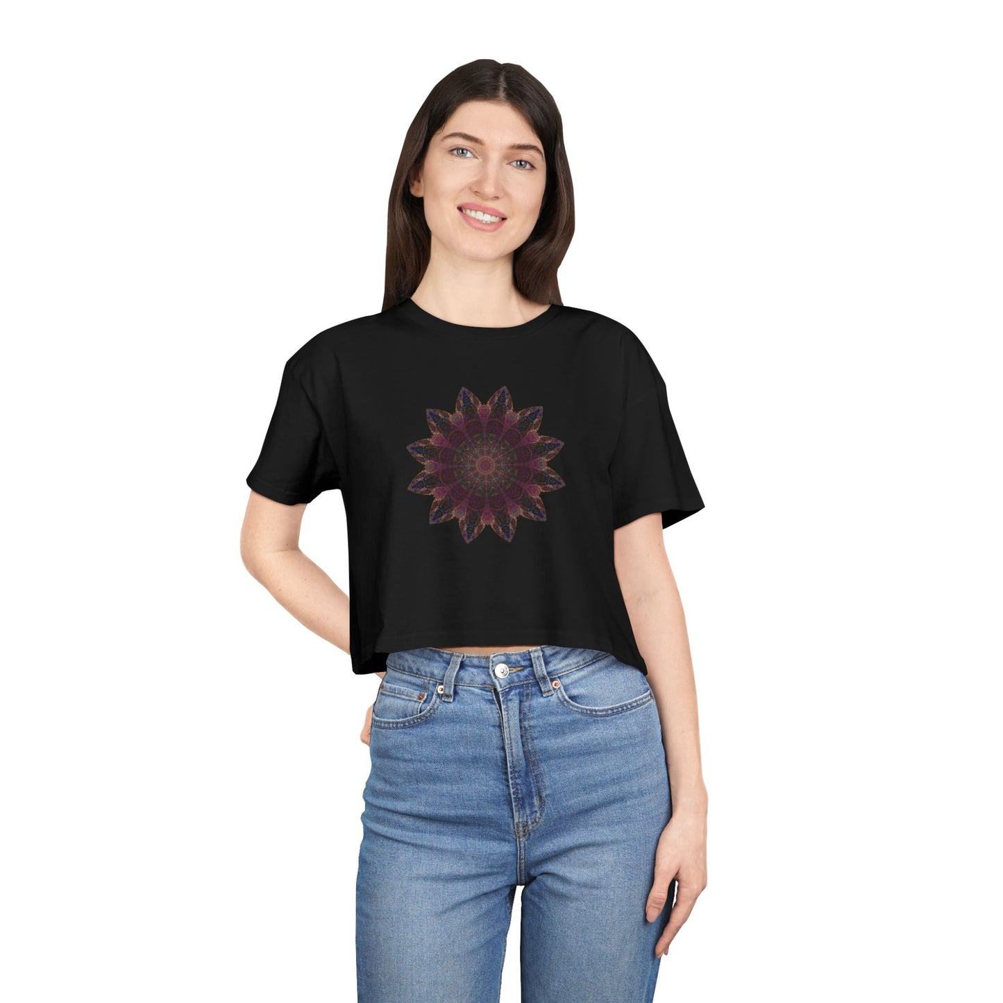 Women's Cropped Tee - Love Light Mandalas No.8