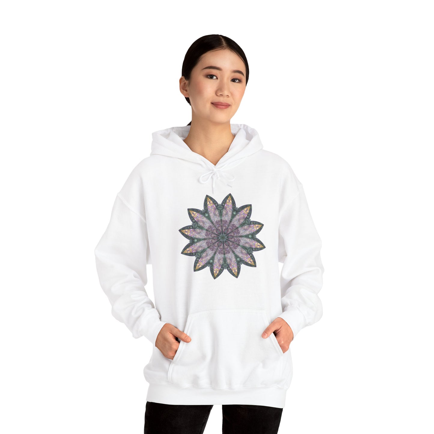 Unisex Heavy Blend™ Hooded Sweatshirt - Love Light Mandalas No.21