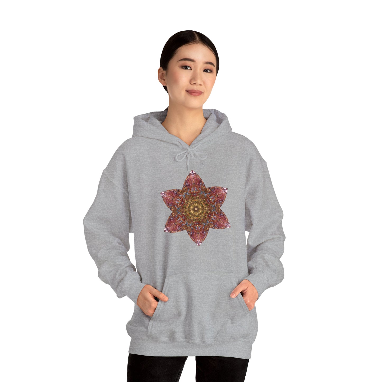 Unisex Heavy Blend™ Hooded Sweatshirt - Starflower Mandalas No.3