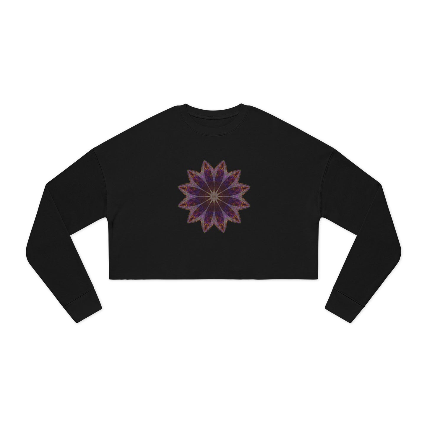 Women's Cropped Sweatshirt - Love Light Mandalas No.11