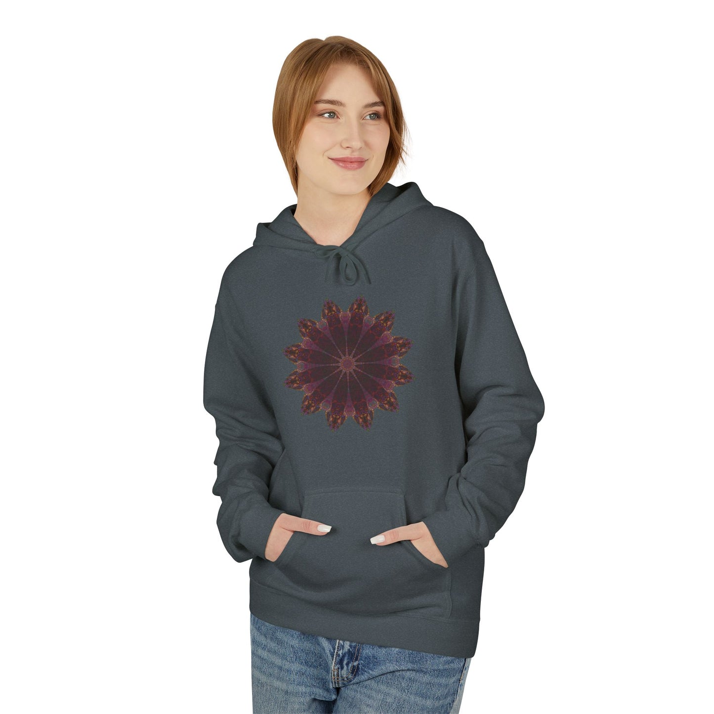 Unisex Midweight Softstyle Fleece Hoodie - Love Light Mandalas No.5
