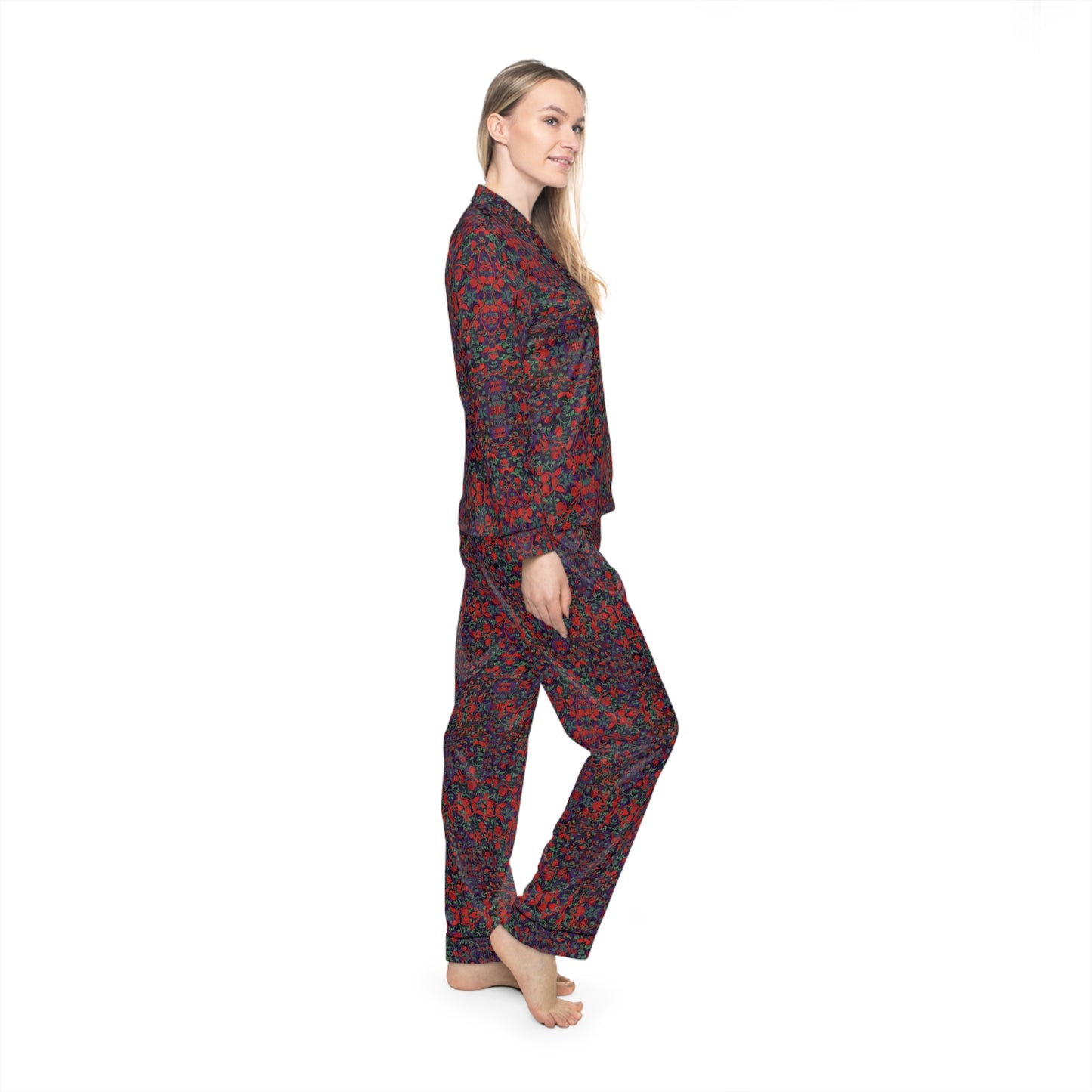Women's Satin Pajamas - Hidden Weave No.25