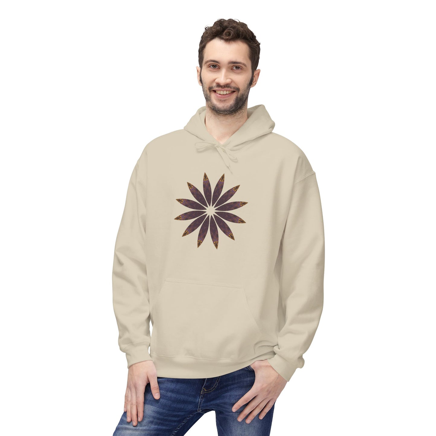 Unisex Midweight Softstyle Fleece Hoodie - Love Light Mandalas No.2