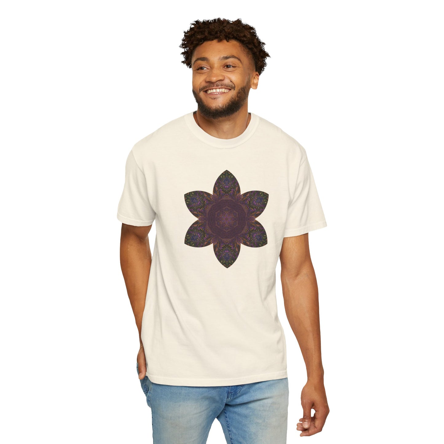 Unisex Garment-Dyed T-shirt - Love Light Mandalas No.3