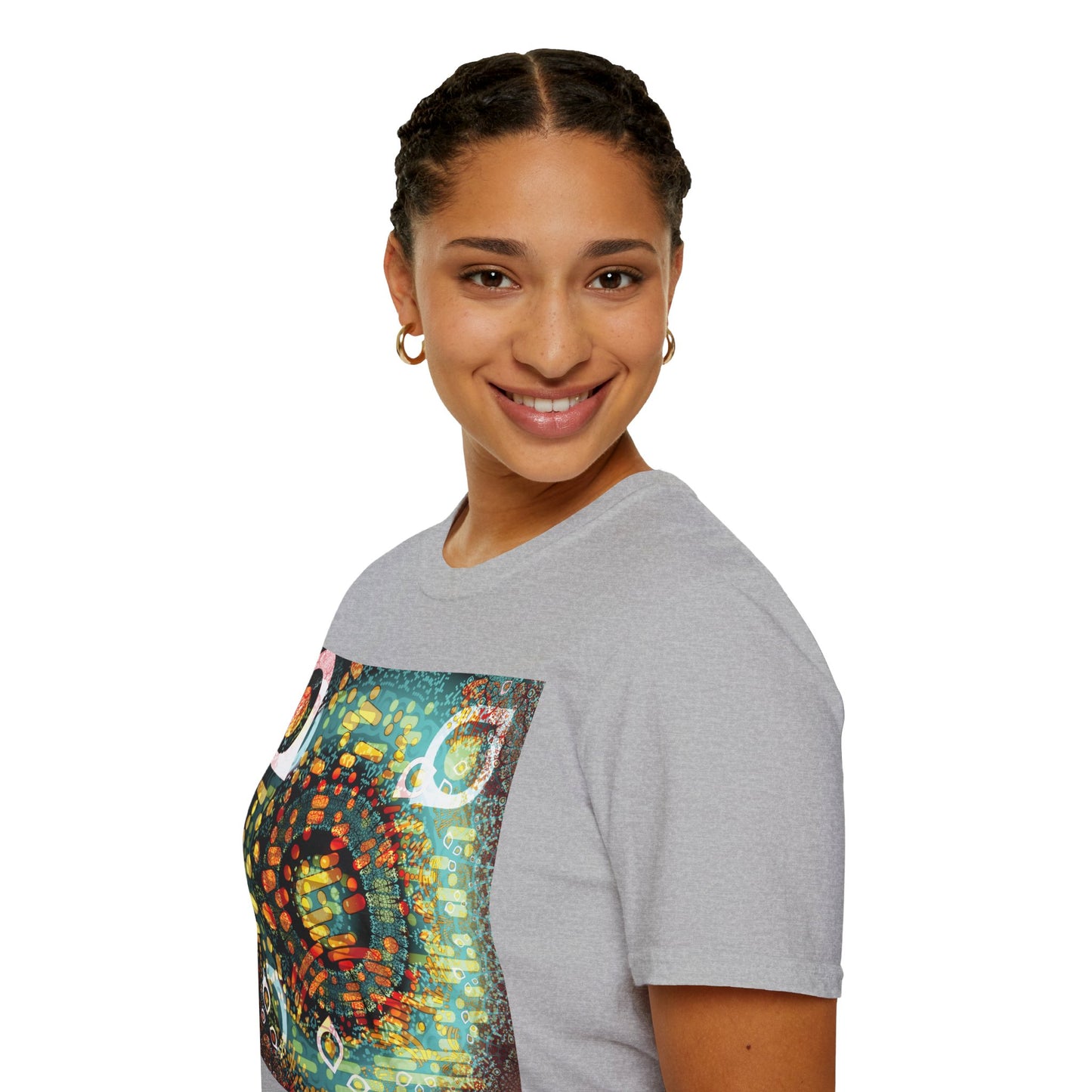 Unisex Softstyle T-Shirt - Psychedelic QR No.1