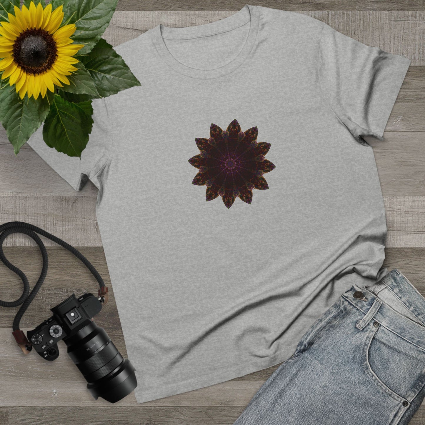 Women’s Maple Tee - Love Light Mandalas No.12
