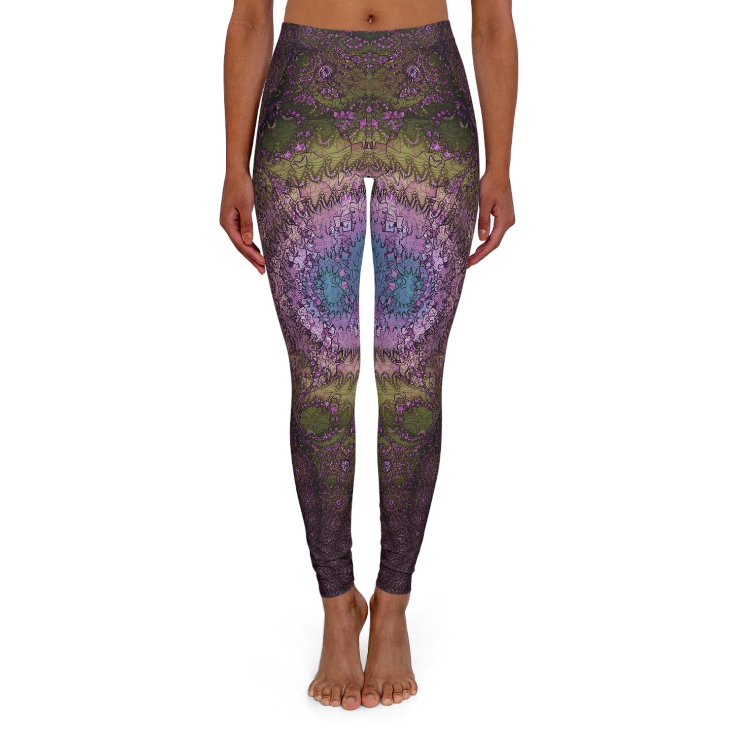 Spandex Leggings - Love Light Fractals No.8b