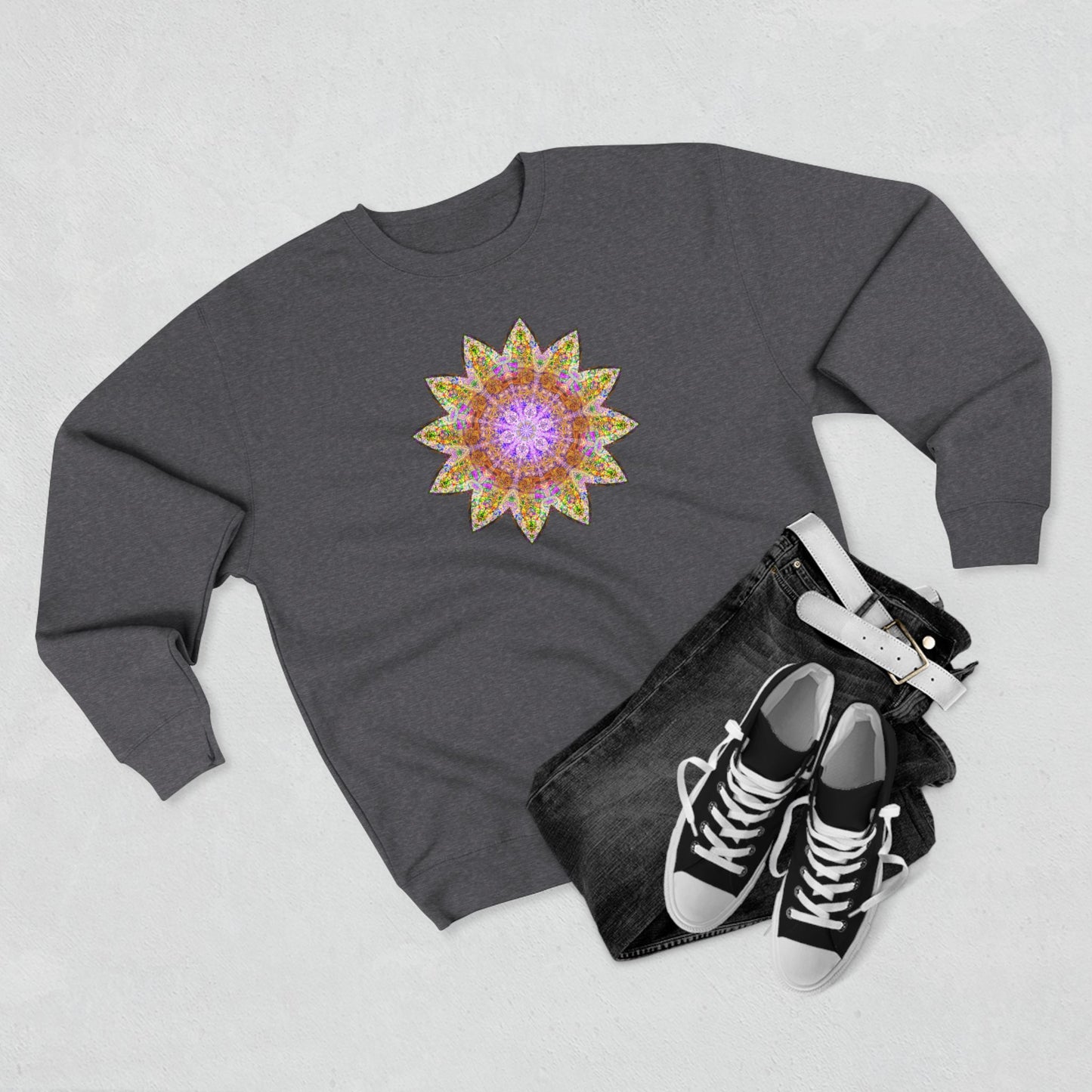 Unisex Crewneck Sweatshirt - Love Light Mandalas No.14