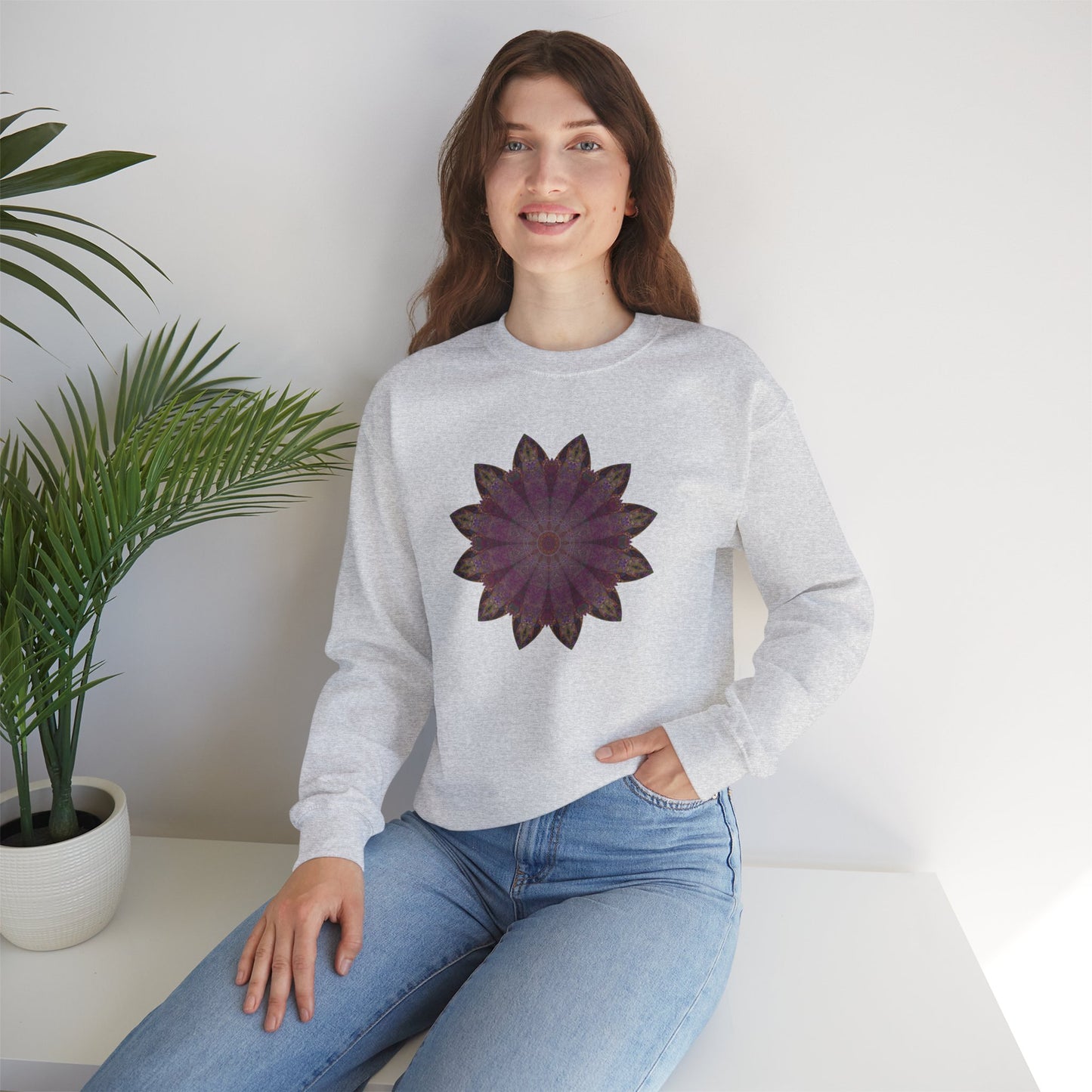 Unisex Heavy Blend™ Crewneck Sweatshirt - Love Light Mandalas No.6
