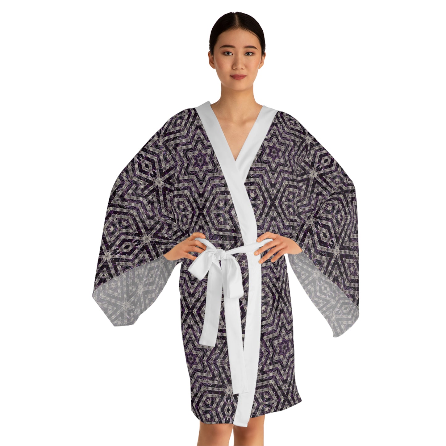 Long Sleeve Kimono Robe - P5 Kaleidoscopic No.24