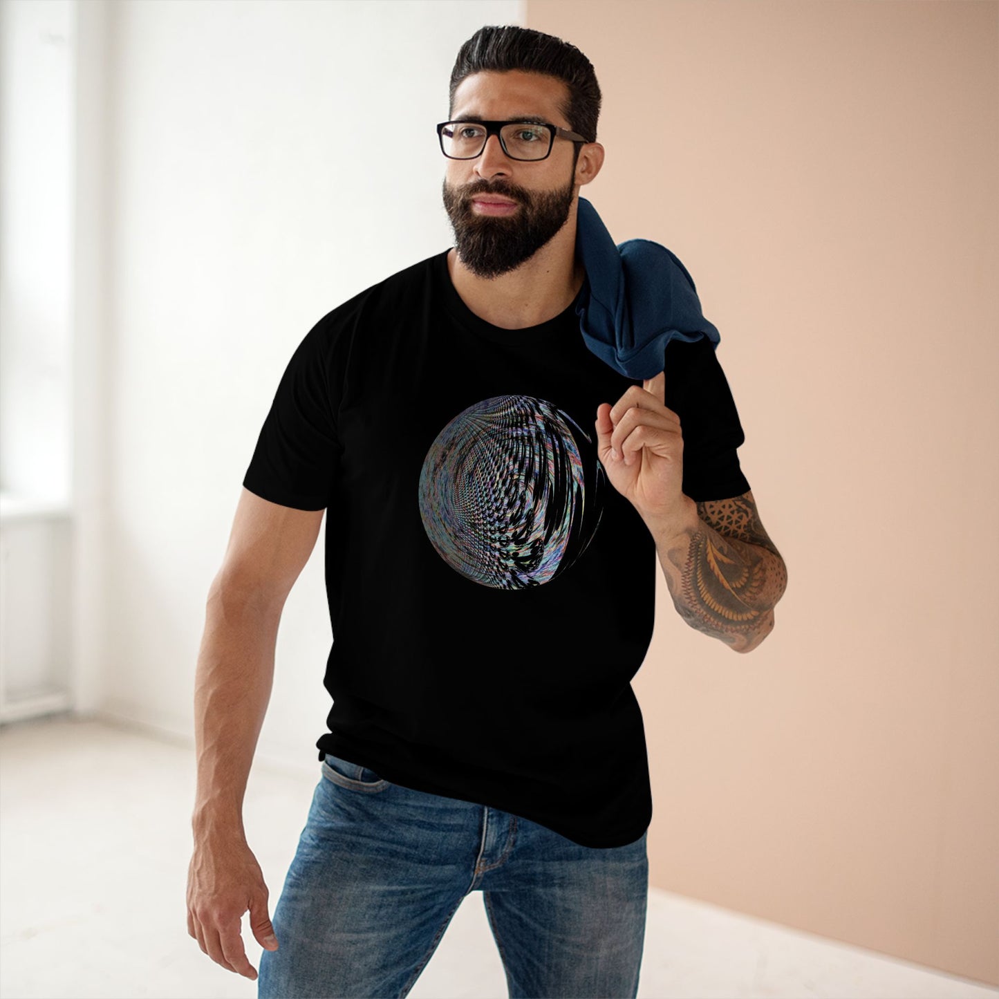 Men's Staple Tee - Fractal Moon No.2