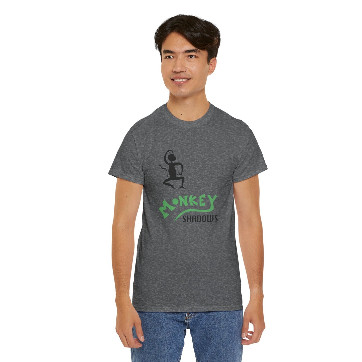 Unisex Heavy Cotton Tee - Monkey Shadows