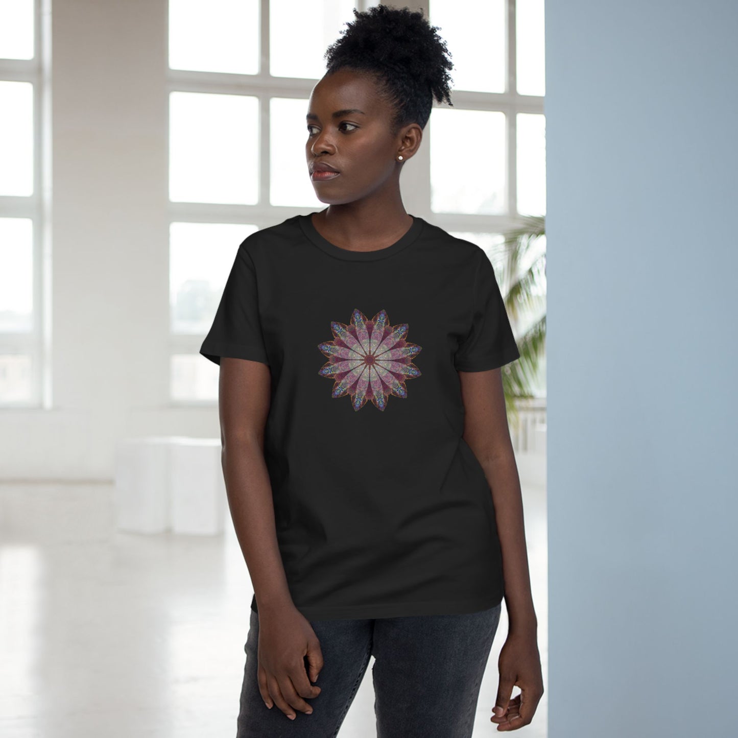 Women’s Maple Tee - Love Light Mandalas No.9