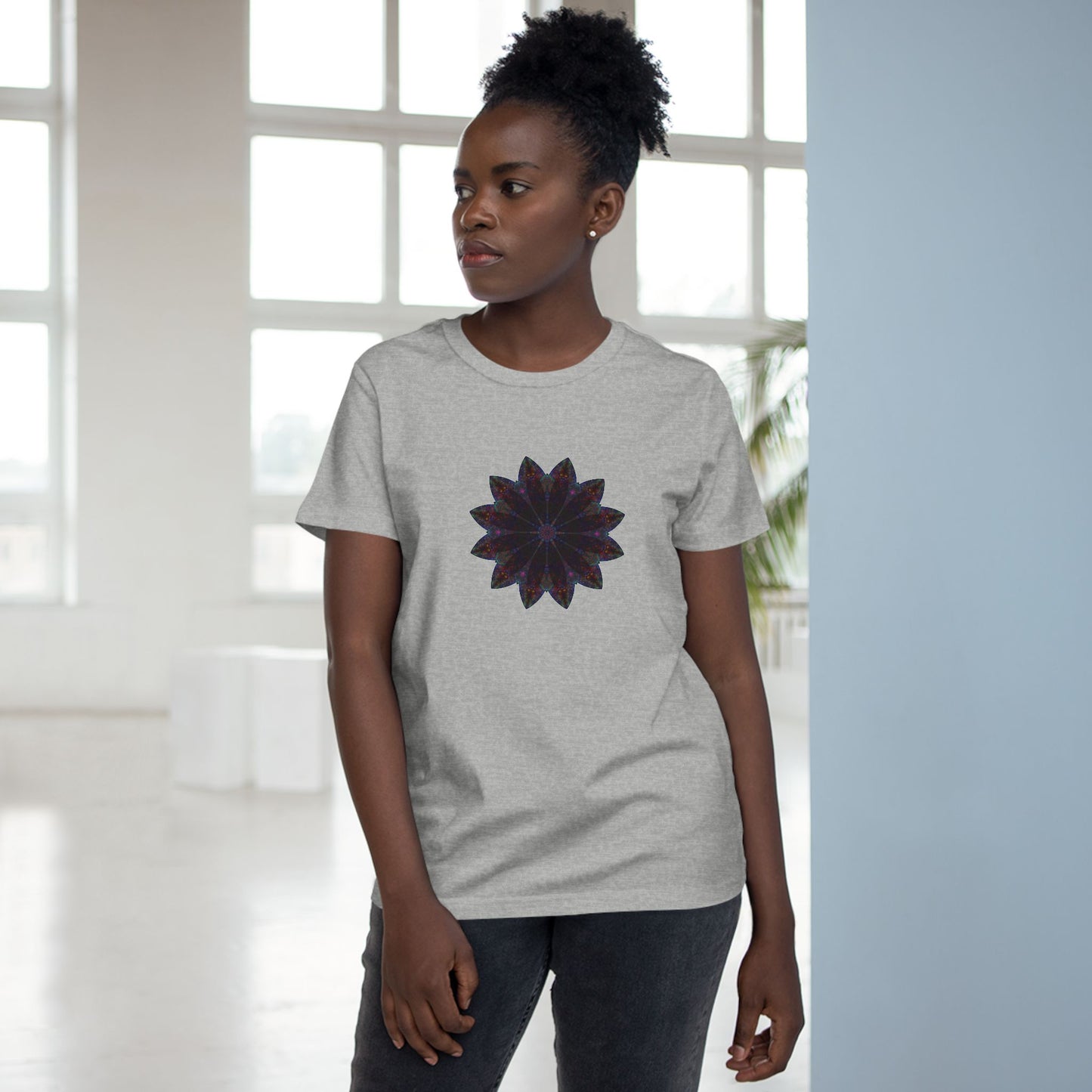 Women’s Maple Tee - Love Light Mandalas No.25