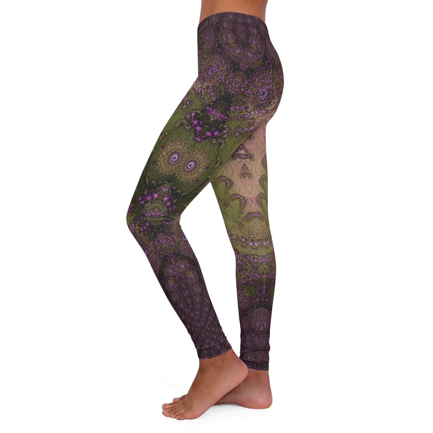 Spandex Leggings - Love Light Fractals No.8a