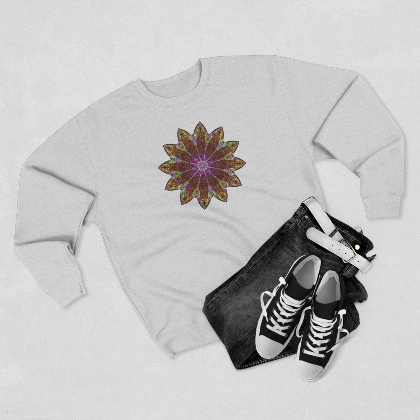 Unisex Crewneck Sweatshirt - Love Light Mandalas No.13