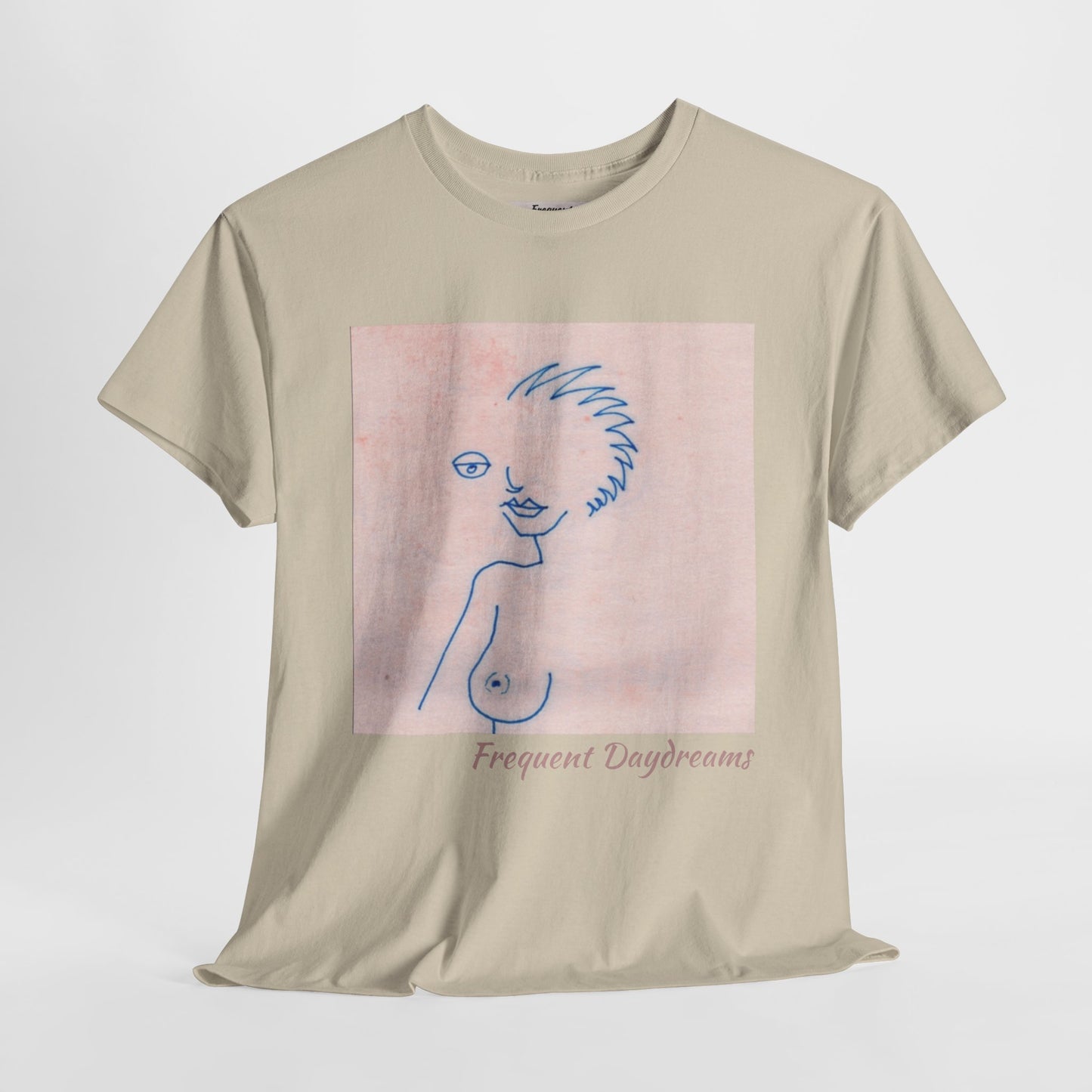Unisex Heavy Cotton Tee - Frequent Daydreams Sketch No.46